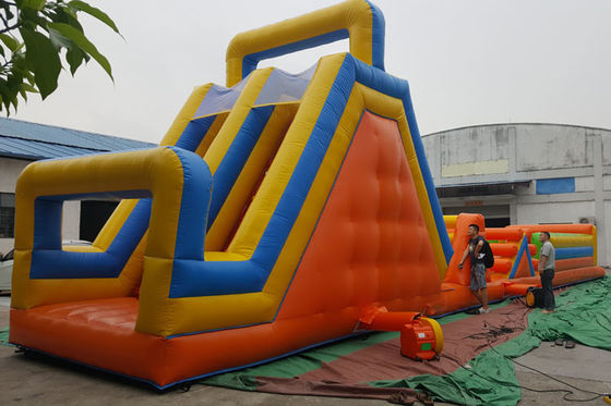 12m*3.5m Custom Blow Up Running Obstacle Course For Outdoor Events