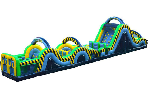 Custom 21m*3.5m Ninja Warrior Theme Inflatable Obstacle Course