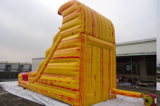 Custom Fire Ice Color Inflatable Water Slide With Pool For Kids / Rental Business