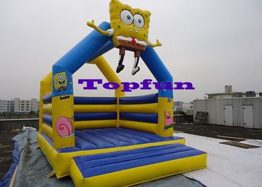 Inflatable Trampoline With SpongeBob Squarepants For Kids Party / Jumping Castle