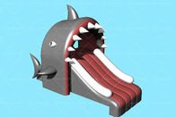 Custom 3.3m*2m Shark Theme Inflatable Water Slide For Kids Swimming Pool