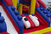Double Sides Inflatable Water Slide Combo With Hero Painting Kids Park Fun