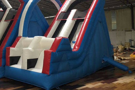 Kids Play Roller Coaster Inflatable Slide , Inflatable Amusemet Park Slide