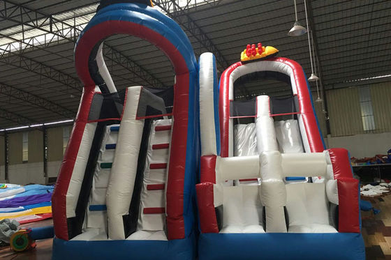 Kids Play Roller Coaster Inflatable Slide , Inflatable Amusemet Park Slide