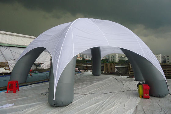 Custom PVC Spider Inflatable Event Tent With White Printed Roof For Advertising