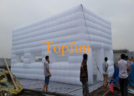 8M Fabric Inflatable Event Tent / White Inflatable Cube House For Outdoor Events