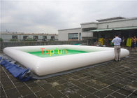 Light green / white color 7 x 7 m Inflatable water pool , inflatable swimming pool 0.65