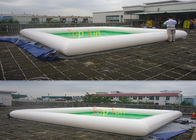 Light green / white color 7 x 7 m Inflatable water pool , inflatable swimming pool 0.65