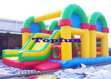 Eco Friendly Inflatable Jumping Castle / Bounce around with slide