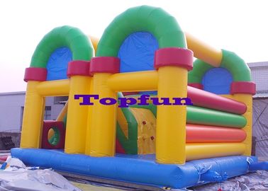 Eco Friendly Inflatable Jumping Castle / Bounce around with slide