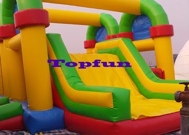 Eco Friendly Inflatable Jumping Castle / Bounce around with slide