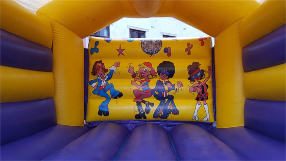 Inflatable Cartoon Disco Theme Adult Bouncy Castle EN14960