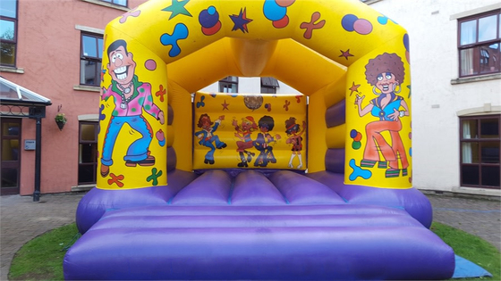 Inflatable Cartoon Disco Theme Adult Bouncy Castle EN14960