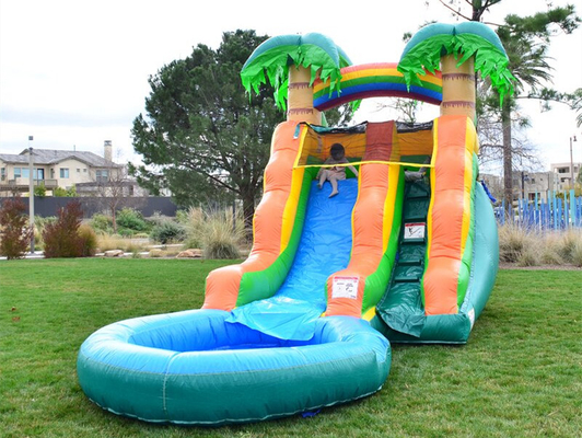 OEM Plato PVC Outdoor Inflatable Water Slide For Children