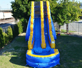 Backyard 15x36ft Pvc Blue Inflatable Water Slide With Pool
