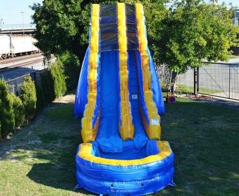 Backyard 15x36ft Pvc Blue Inflatable Water Slide With Pool