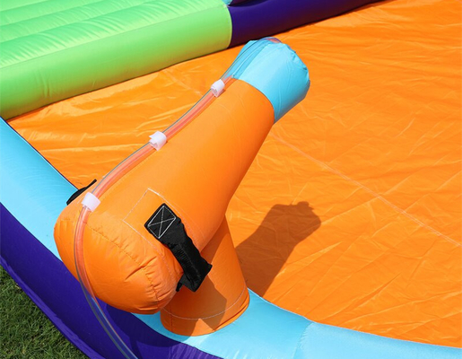 25m Small Land Inflatable Water Park With Swimming Pool Slide