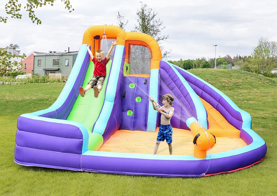 25m Small Land Inflatable Water Park With Swimming Pool Slide