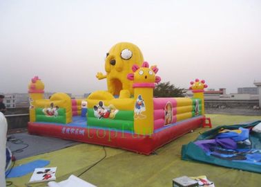 Customized Inflatable Amusement Park 0.55mm PVC tarpaulin for kids