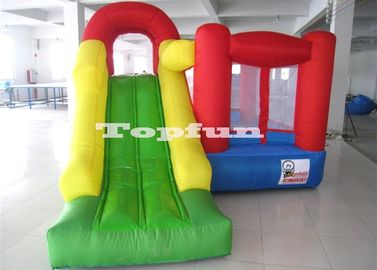 Inflatable Commercial Bouncy Castles With Slide For Family Party