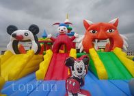 PVC Tarpaulin Mickey Mouse Inflatable Amusement Park For Commercial Uses