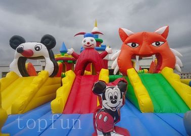 PVC Tarpaulin Mickey Mouse Inflatable Amusement Park For Commercial Uses