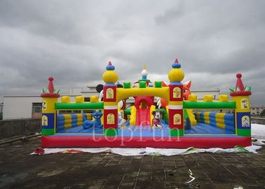 PVC Tarpaulin Mickey Mouse Inflatable Amusement Park For Commercial Uses