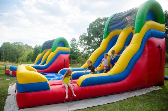 Resorts 0.55mm Plato Inflatable Water Slide For Kids