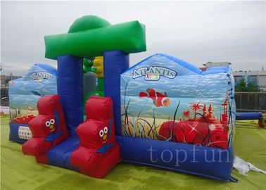 Commercial Rental Inflatable Amusement Park , PVC Tarpaulin Ocean Theme Fun Land