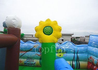 Commercial Rental Inflatable Amusement Park , PVC Tarpaulin Ocean Theme Fun Land