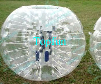 Bubble Soccer Ball On Grassplot Inflatable Body Zorbing Bumper Ball