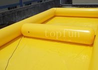 Yellow Square Outdoor Inflatable Water Pools PVC For Water Walking Ball