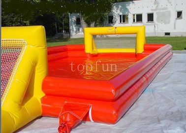 0.45mm - 0.55mm PVC Tarpaulin Inflatable Sports Games , Double Tube Football Field Sports Equipment