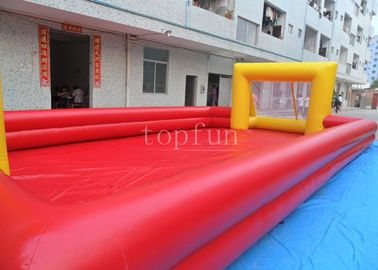 0.45mm - 0.55mm PVC Tarpaulin Inflatable Sports Games , Double Tube Football Field Sports Equipment