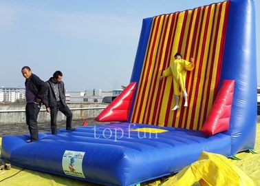 PVC Velcro Inflatable Sticky Wall , Interesting Inflatable Climbing Wall