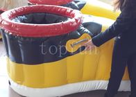 Yellow PVC Inflatable Shoes For Walking Race Interesting Inflatable Soccer Field
