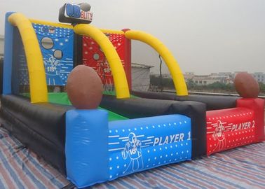 PVC Customized Inflatable Soccer Field , Funny Basketball Shooting Games