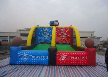 PVC Customized Inflatable Soccer Field , Funny Basketball Shooting Games