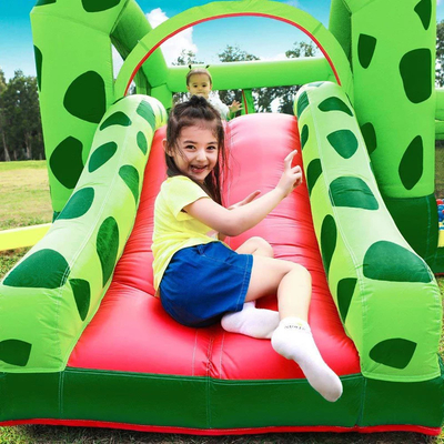 Customized Kids 3 In 1 Frog Inflatable Bouncer Castle With Ball Pit