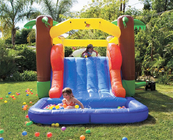 3 In 1 Kids Inflatable Water Slide Combo Bounce House For Resorts