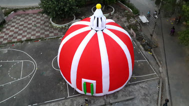 Fabric Outdoor Inflatable Dome Tent , Red Inflatable Promotion Air Tent Figure