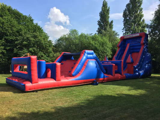 Lead Free Inflatable Obstacle Courses 60ft With Slide