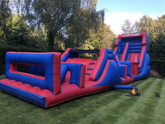 Lead Free Inflatable Obstacle Courses 60ft With Slide