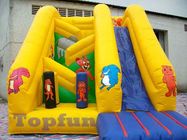 Yellow Plato Inflatable Animal Obstacle Slide 0.55mm PVC Tarpaulin With Digital Printing