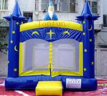 Blue 4 in 1 Inflatable Bouncer Custom Logo And Free Blower For Kids