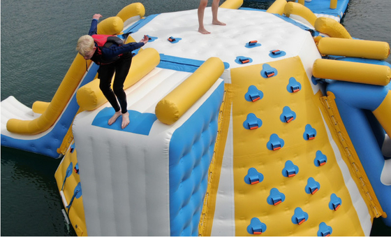 Amusement Blow Up Water Obstacle Course 80 People Capacity