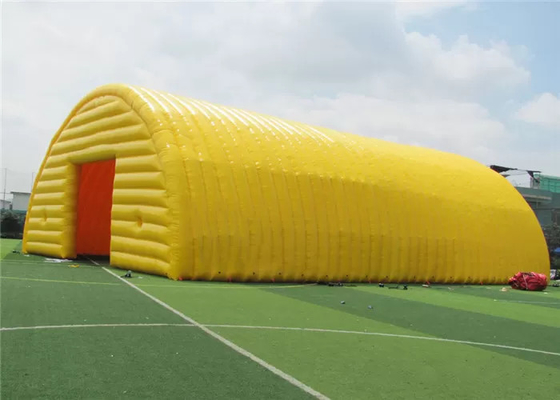 Yellow Ground Inflatable Dome Commercial Event Tent PVC Coated Tarpaulin Material