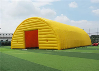 Yellow Ground Inflatable Dome Commercial Event Tent PVC Coated Tarpaulin Material