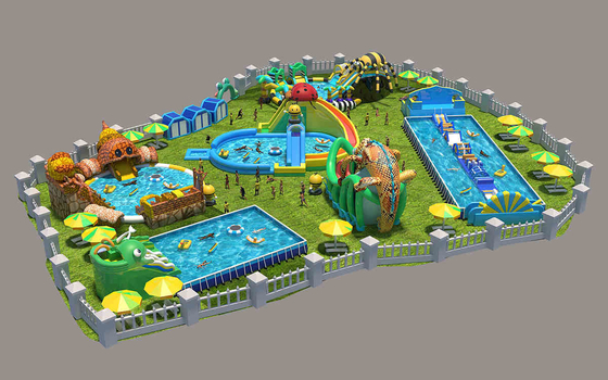 Children And Adults Inflatable Water Park Combo Playgrounds