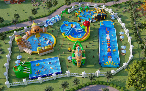 Children And Adults Inflatable Water Park Combo Playgrounds